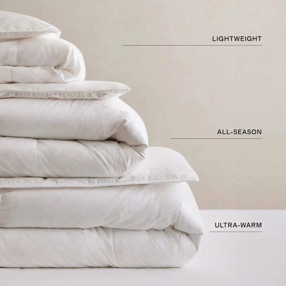 Quince Premium Duck Down White Comforter in Twin 762